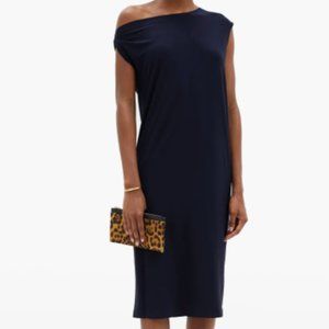 NORMA KAMALI Asymmetric dropped-shoulder jersey dress